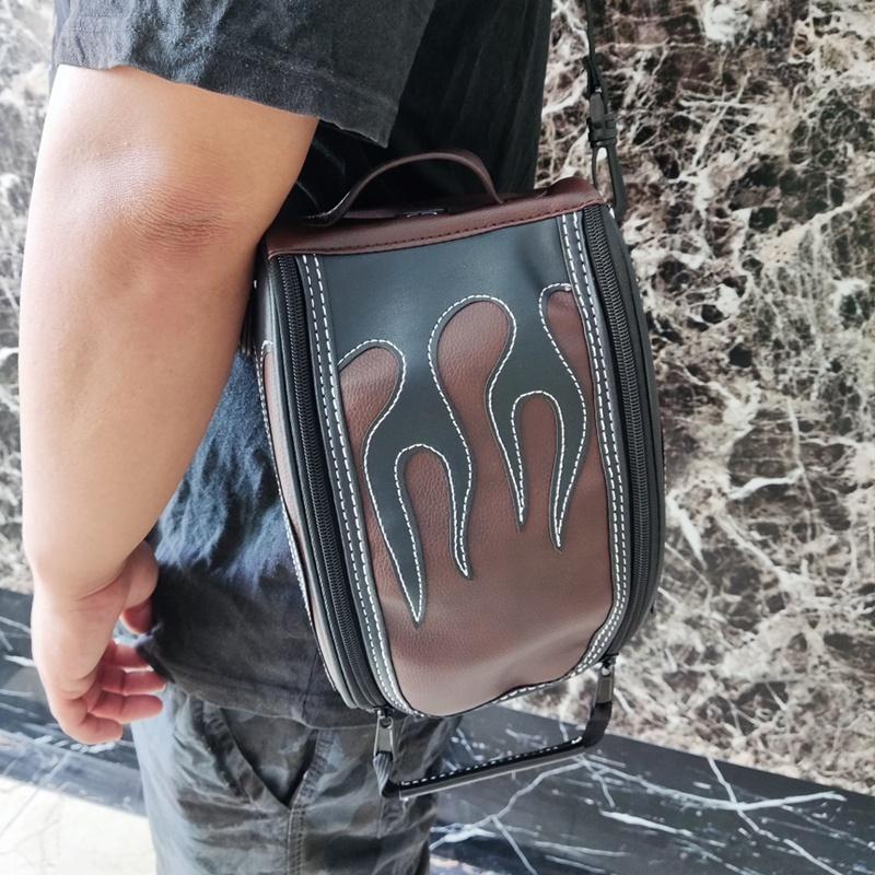 Túi đựng bình nhiên liệu bằng da PU chống thấm nước phong cách retro cho xe mô tô Harley Honda BMW CM500 Yamaha Suzuki