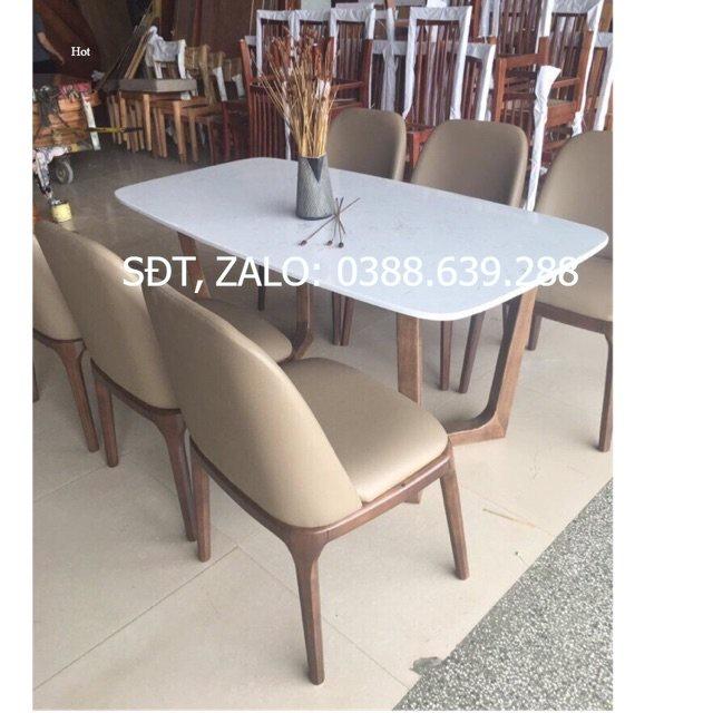 Bộ bàn ăn cao cấp gỗ sồi