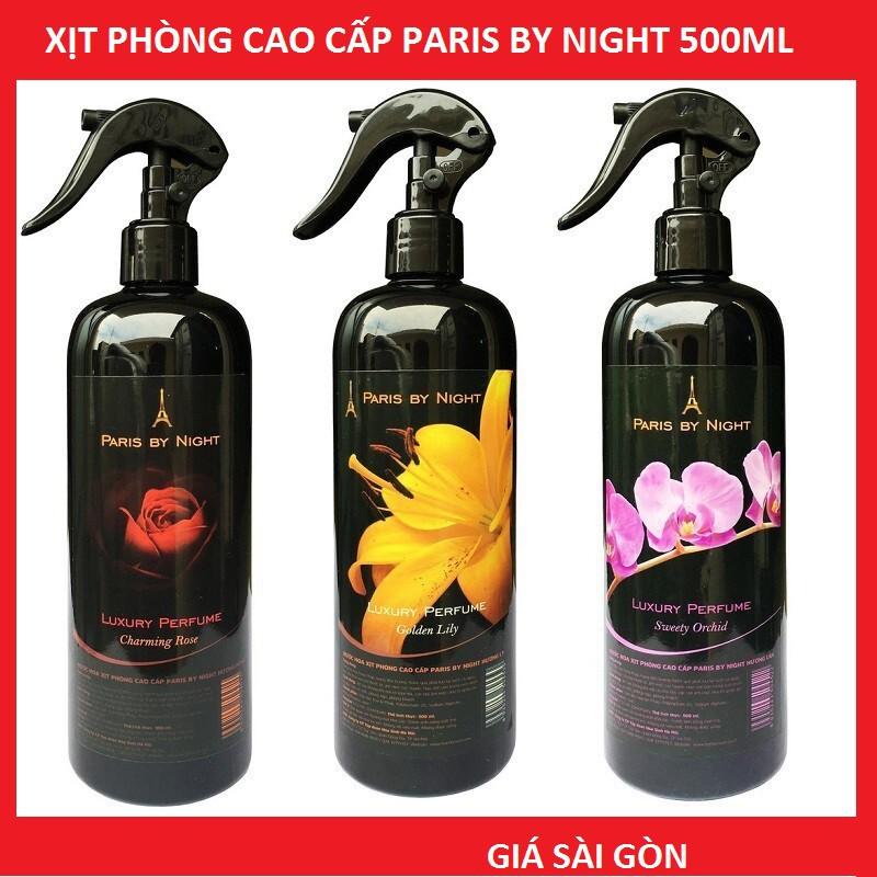 Bộ 3 chai nước hoa xịt phòng cao cấp Paris by night 500ml