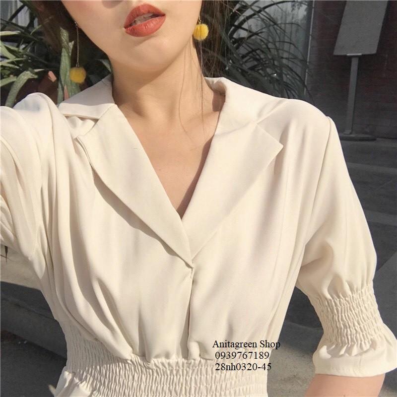 28nh0320-ĐẦM VEST XÒE NHÚNG THUN EO s-6xl