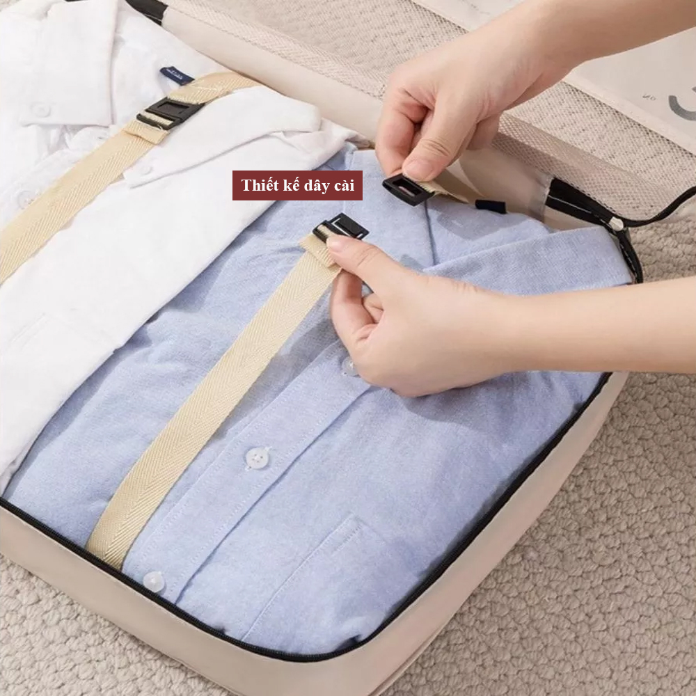 Set 7 Túi Đựng Đồ Du Lịch Họa Tiết KUNBE Giúp Phân Loại Quần Áo Đồ Dùng Ngăn Nắp, Chống Thấm Nước Phù Hợp Để Vali