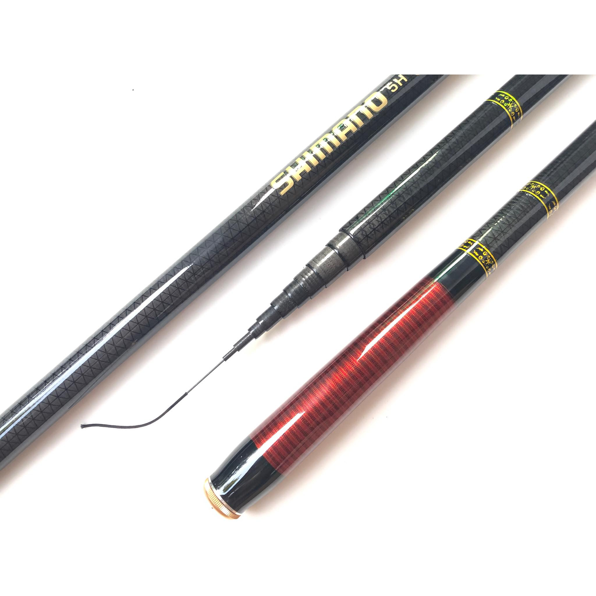 Cần câu tay carbon xoắn 5H đỏ