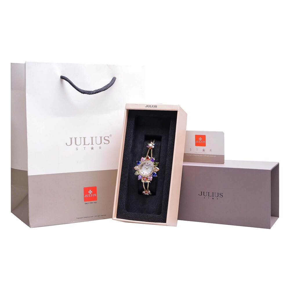 Đồng Hồ Nữ Julius Star Mặt Hoa Đính Đá swarovski JS-021