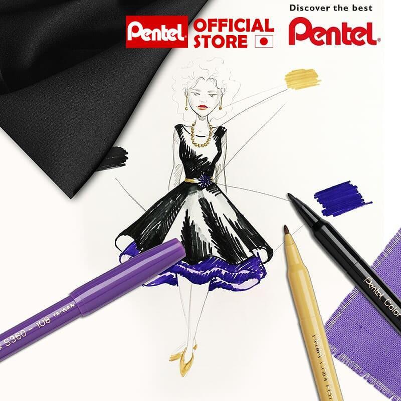 Bút dạ màu Pentel S360 (bán lẻ 24 màu)