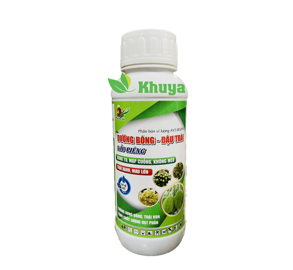 Phân bón vi lượng AV5-BOZIN Dưỡng Bông - Đậu Trái Sầu Riêng 500ml