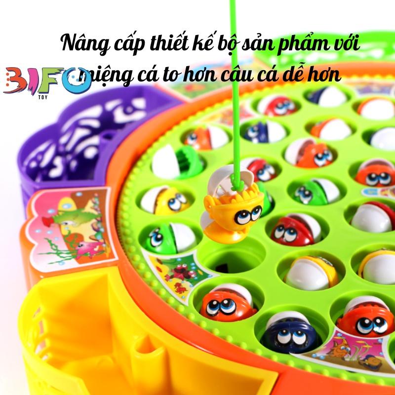 Đồ chơi câu cá phát nhạc trẻ em 45 con cá, 5 cần câu có hộp nhựa đẹp nhiều người chơi