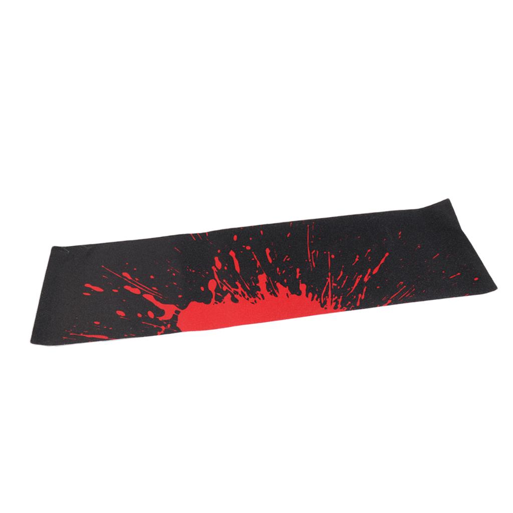 Skateboard Deck Sandpaper Grip Tape Griptape Sheet 84 x 23cm Black and red