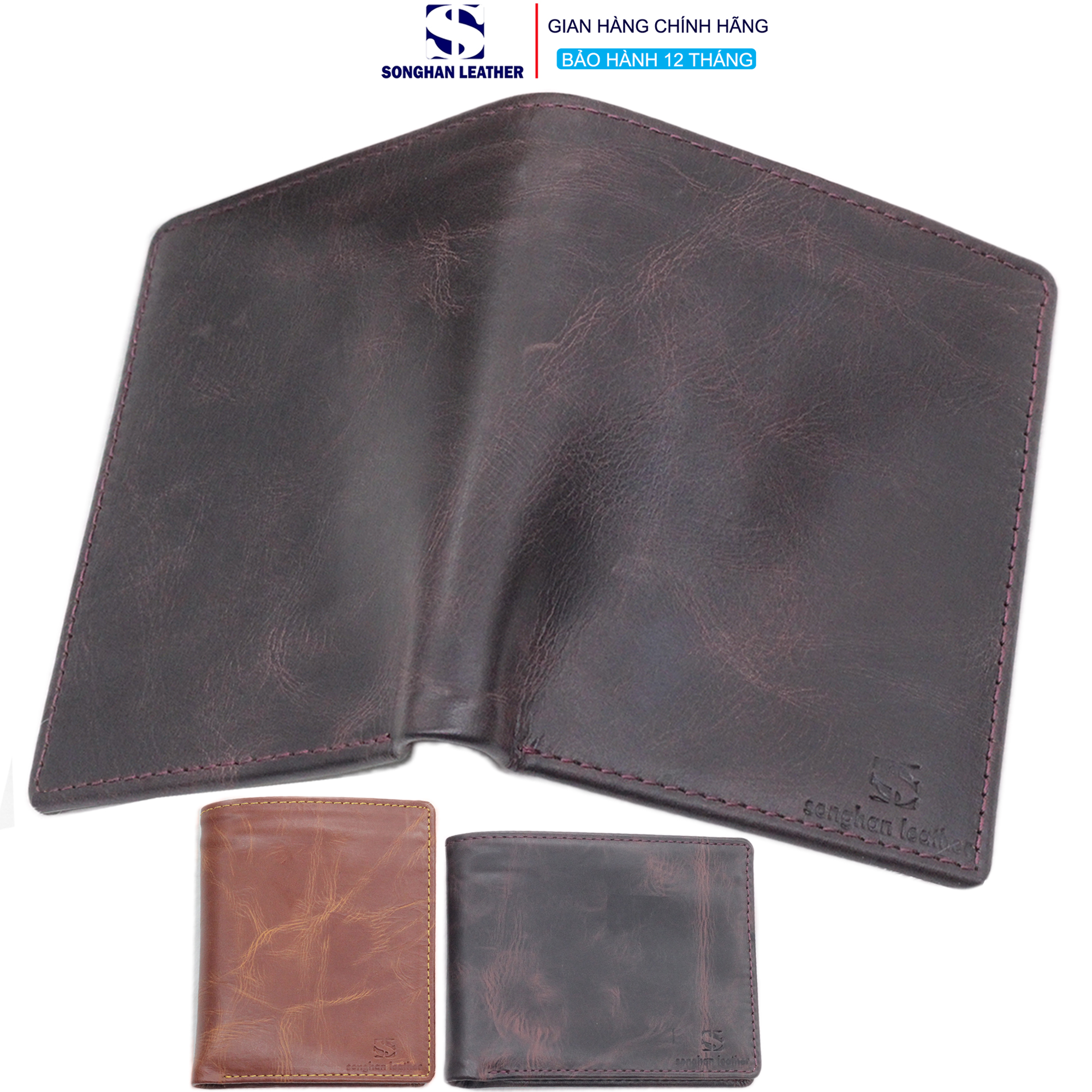 Ví Nam Da Bò Pullup Cao Cấp Dáng Đứng Ngang Songhan Leather – Thời Trang, Bảo Hành 12 Tháng