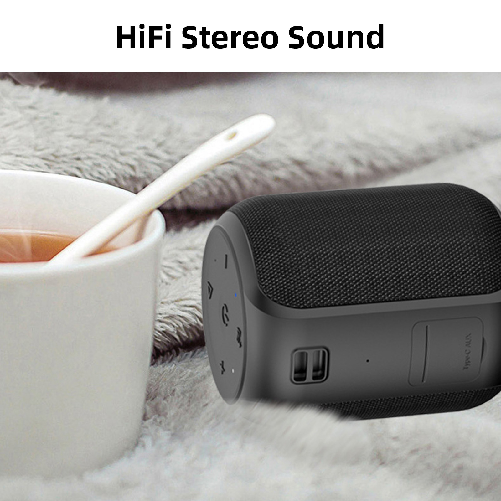 Loa Không Dây Bluetooth 5.0 Không Thấm Nước HiFi TWS Âm Thanh Nổi Cho Loa Siêu Trầm TF