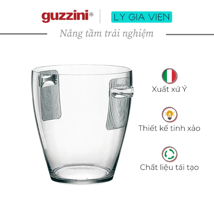 Xô Ướp Champagne Guzzini Ice Bucket Champage 5000cc- Thiết Kế Sang Trọng - Dung Tích 500cc - Nhựa SAN Bền & Đẹp