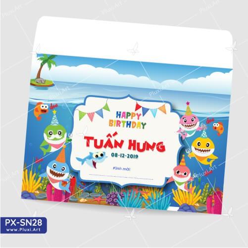 Thiệp thôi nôi – sinh nhật theo yêu cầu Pluxi