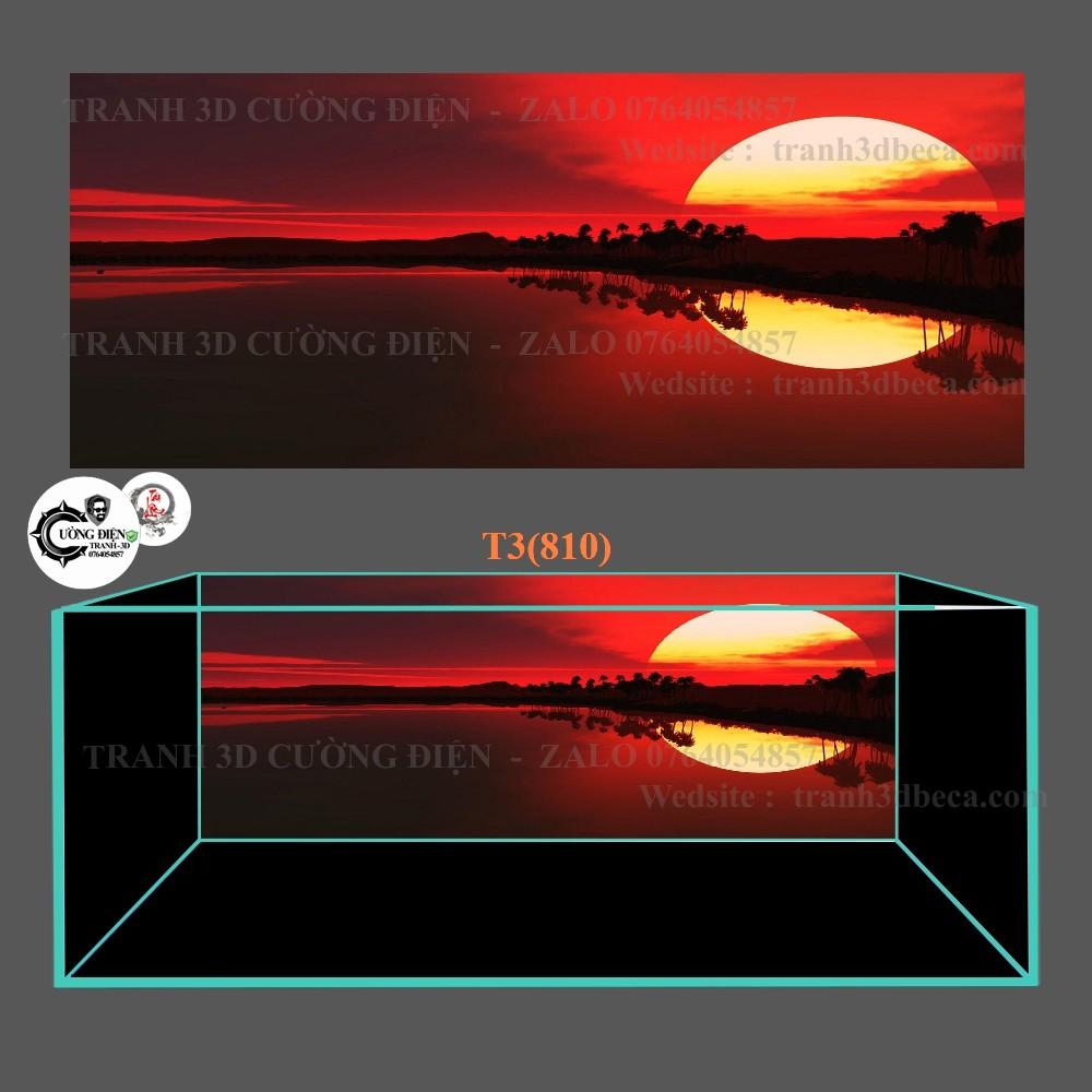 Tranh dán hồ cá 3d , hồ cá rồng , la hán , cá dĩa …