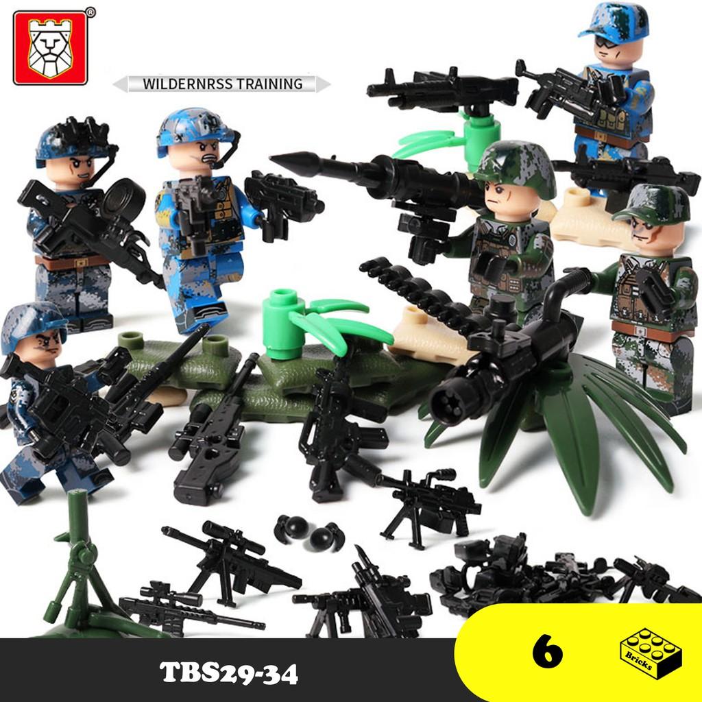 Minifigures - TBS29-34 Lính quân sự Thủy quân lục chiến - Đồ chơi lắp ráp xếp hình thông minh