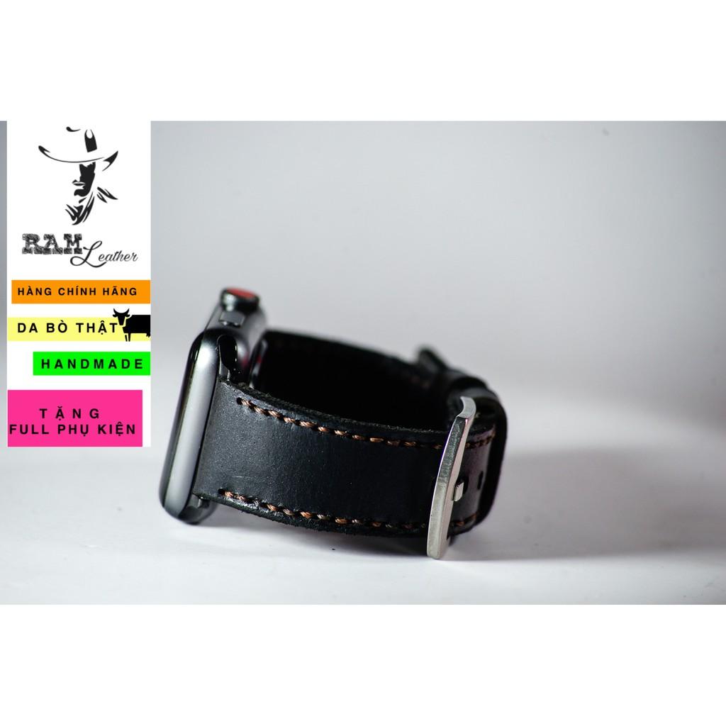 Dây đồng hồ RAM Leather da bò đen - RAM classic black