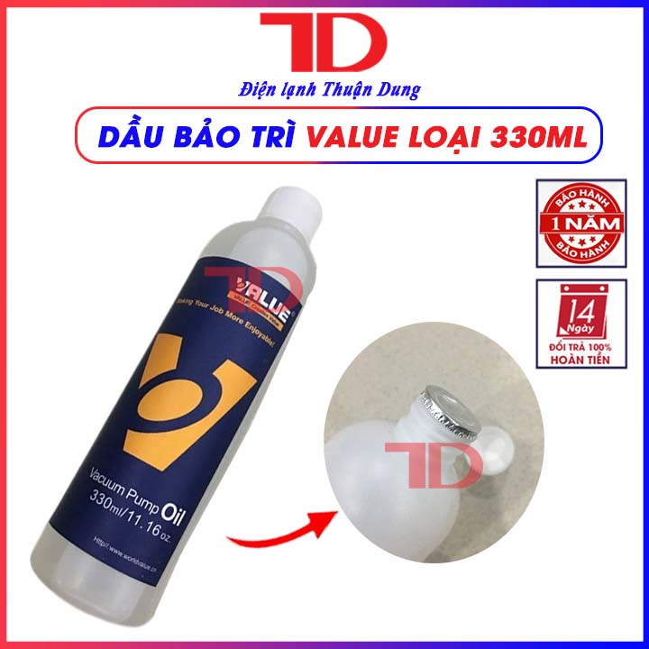 Dầu chuyên dụng dùng cho máy hút chân không VALUE hàng chính hãng, dầu bảo trì VPO 46 330ml 