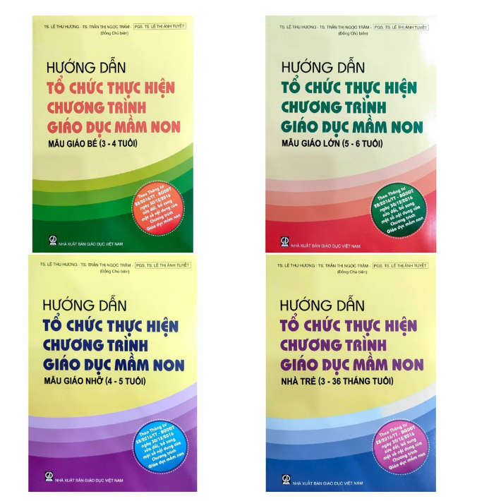 Sách - Combo Hướng dẫn tổ chức thực hiện chương trình Giáo dục mầm non mẫu giáo lớn