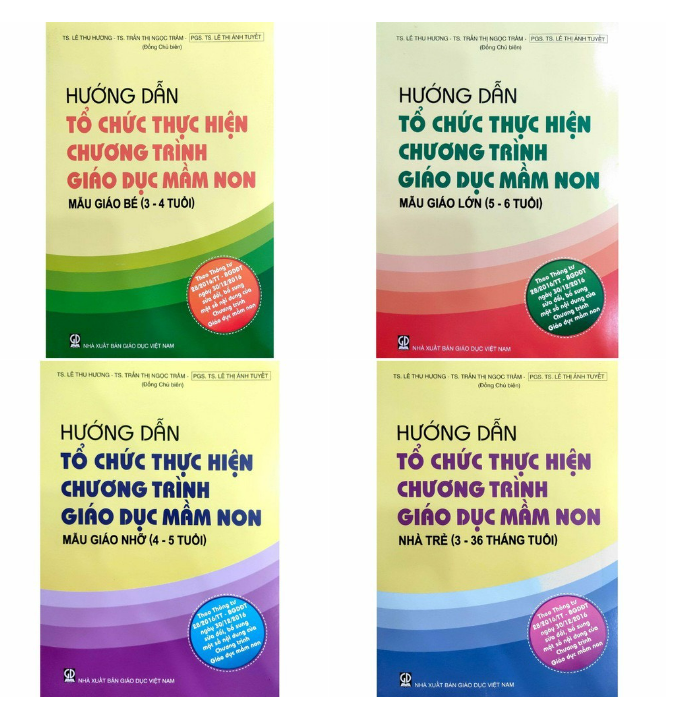 Sách - Combo Hướng dẫn tổ chức thực hiện chương trình Giáo dục mầm non mẫu giáo lớn (4 cuốn)