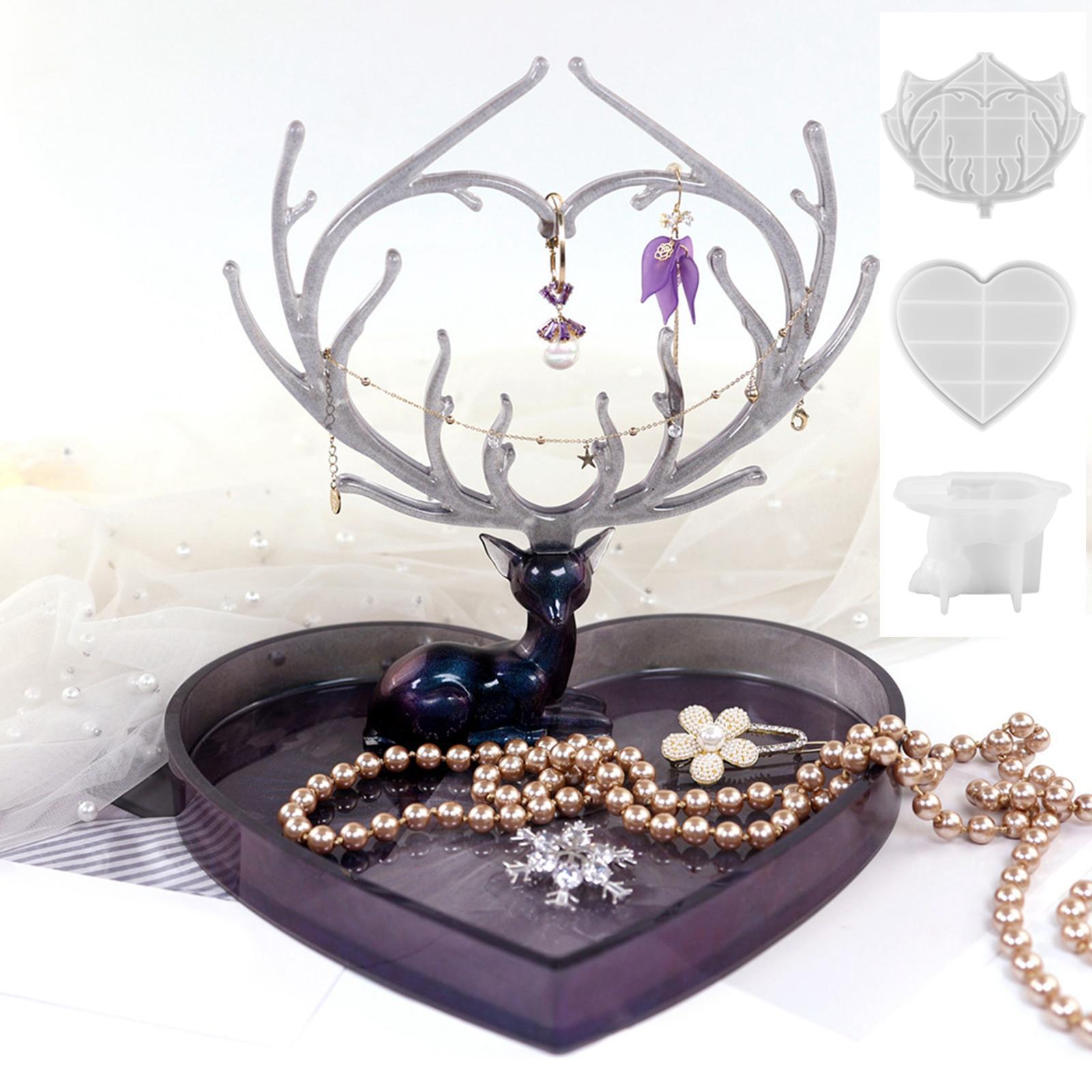 Epoxy Resin Jewelry Display Rack Silicone Jewelry Tray for Decor