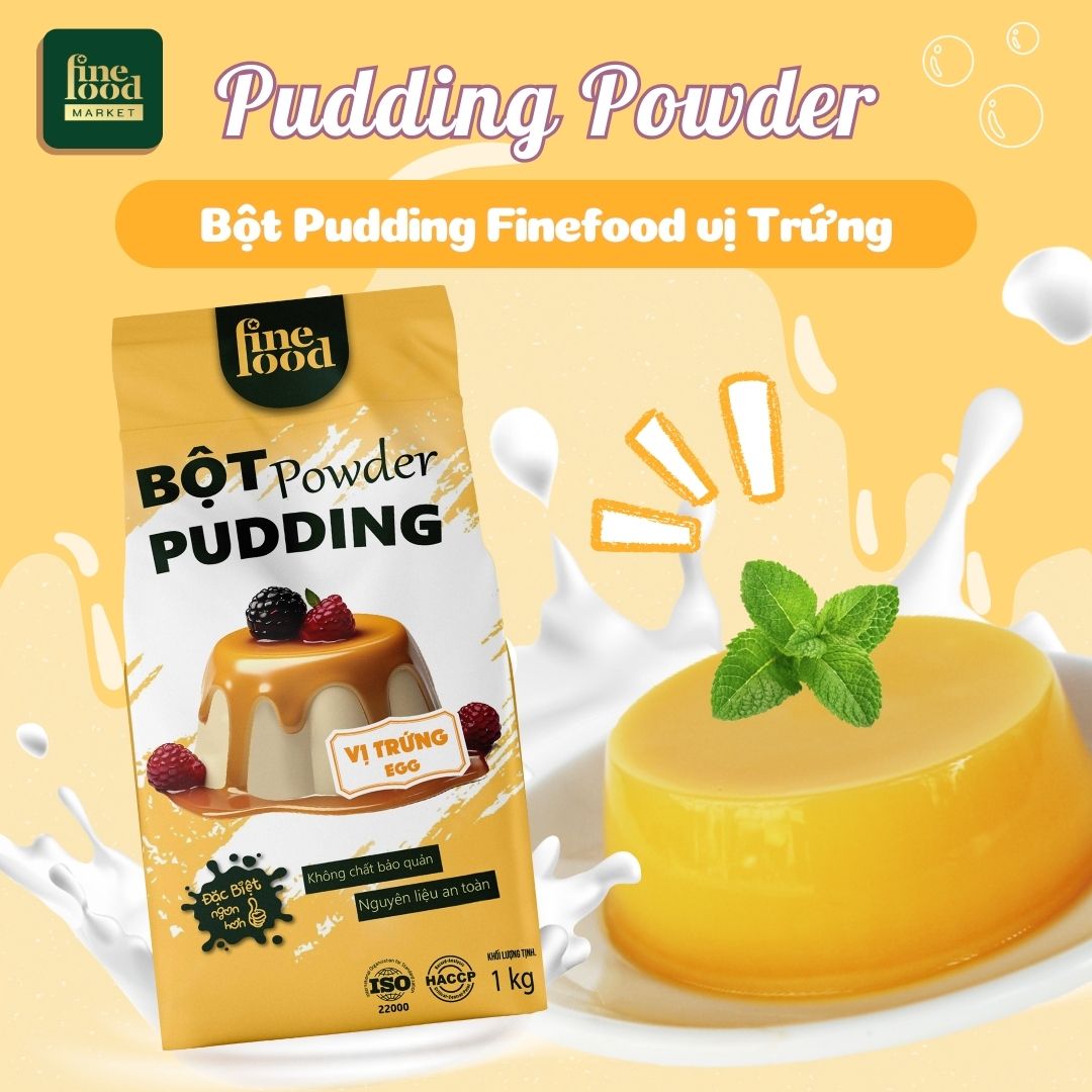 Bột pudding vị trứng Finefood 1kg