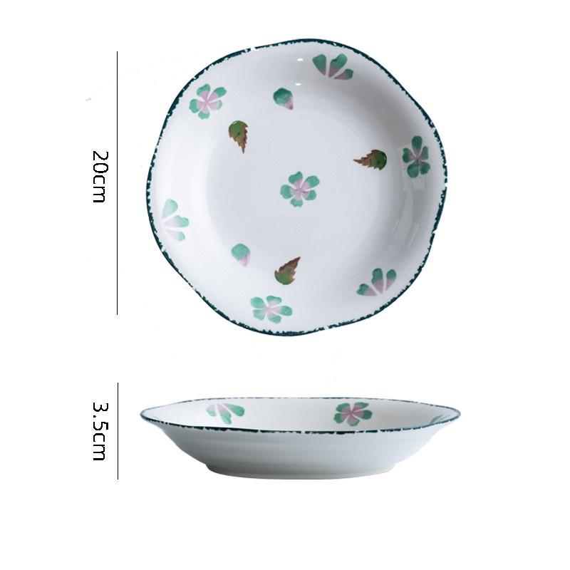 Bộ bát đĩa khay sứ trăng lá me phong cách Bắc Âu decor trang trí bàn ăn
