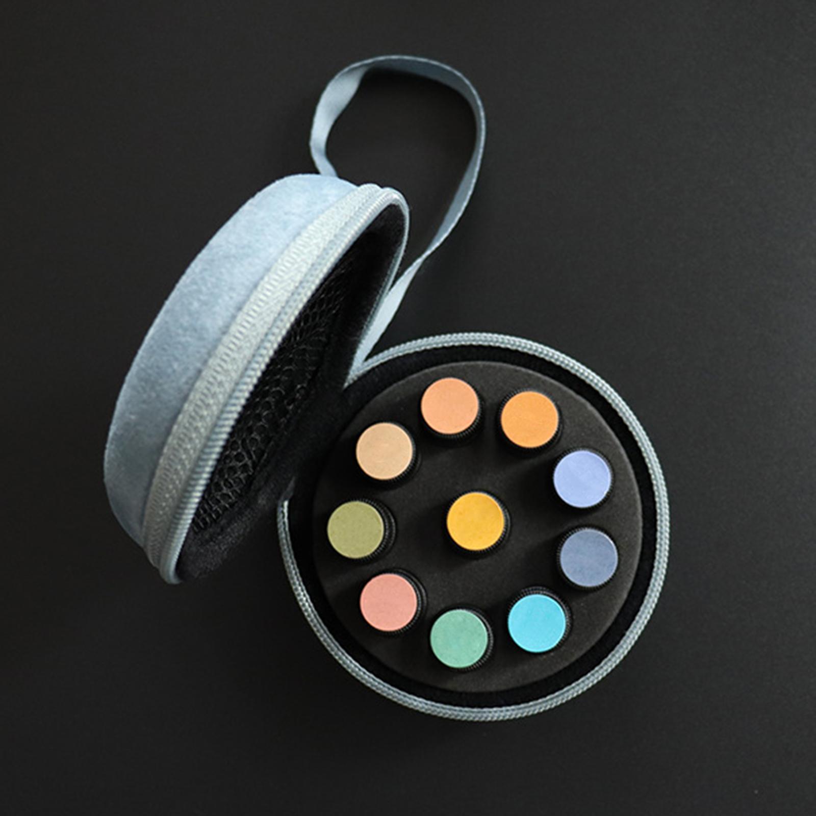 Essential Oil Carrying Case Storage Bags Velvet Round 10 Slot Organizer for Oil Bottle