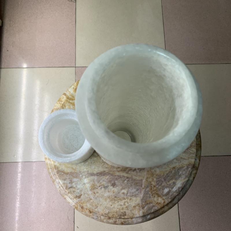 Ống Đựng Hương, Ống Hương Bằng Đá Trắng - cao 45.5cm