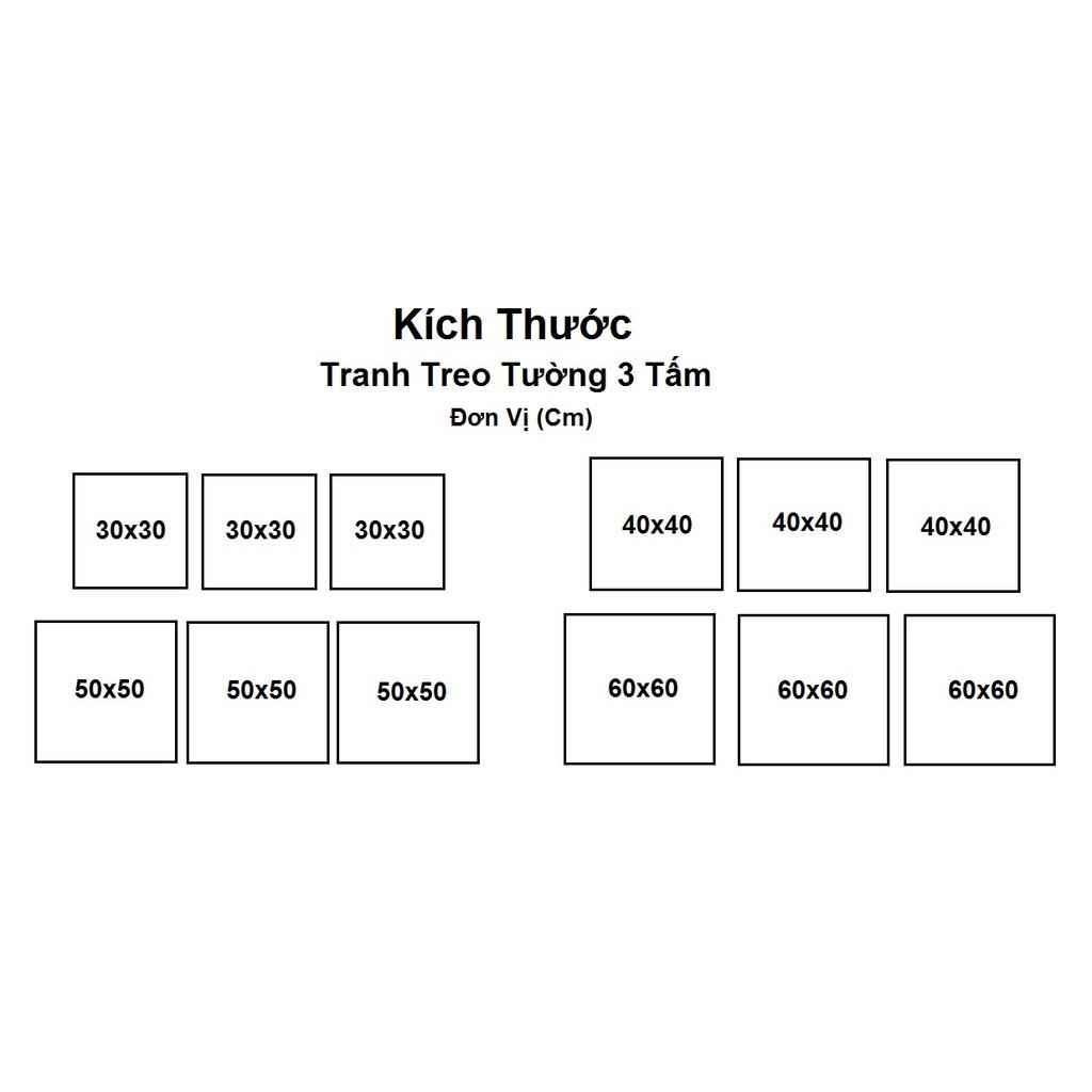 Tranh treo tường GP-72abc/gỗ MDF chống ẩm mốc, mối mọt