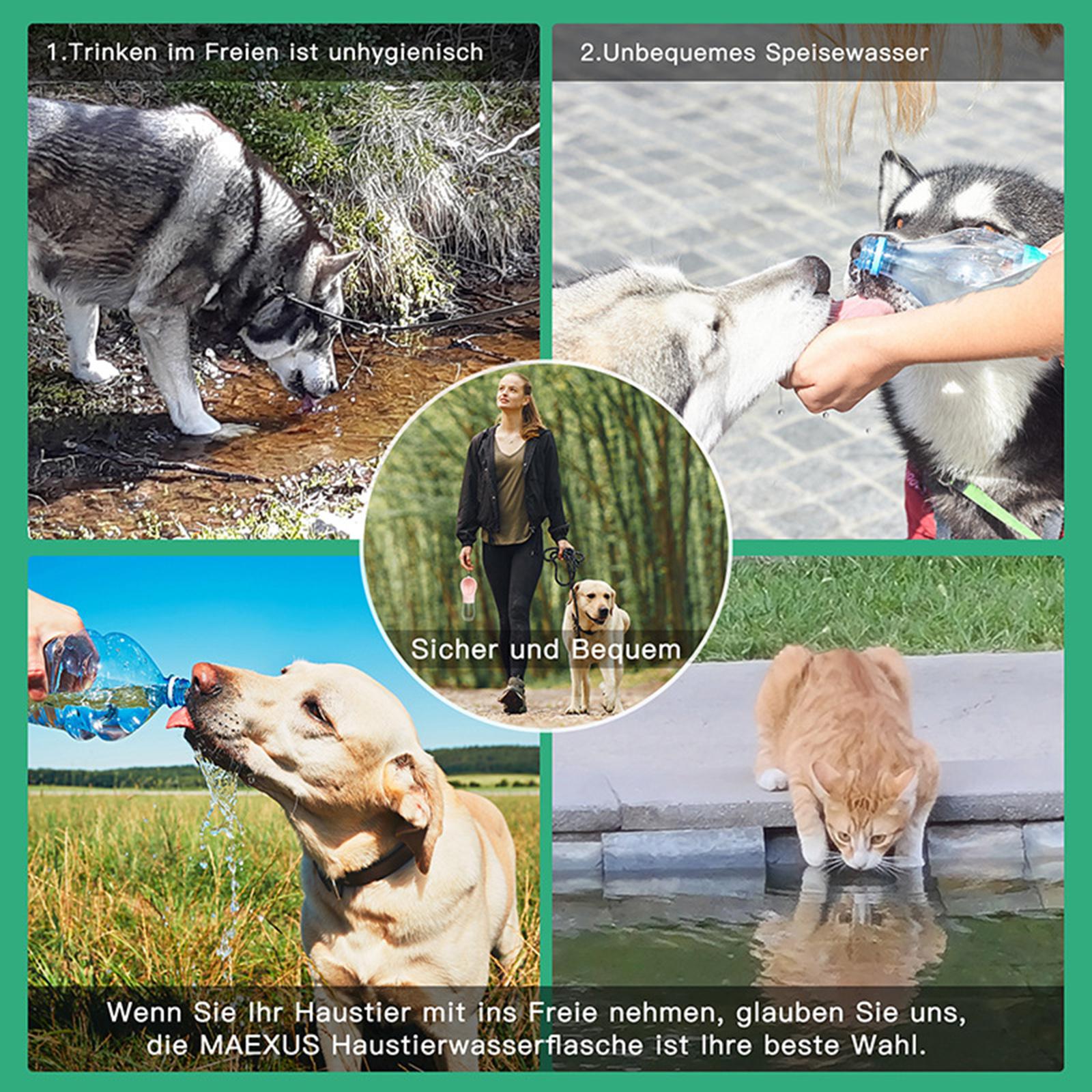 350ml Dog Water Bottle For Small Large Dogs for Walking Food Grade Plastic