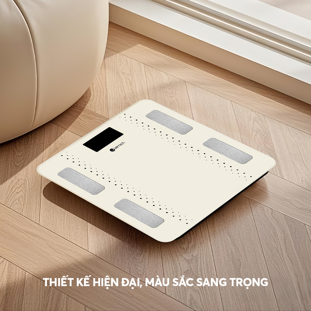 Cân Điện Tử Sức Khỏe Elmich ESE0869 , Hàng Chính Hãng, Mặt Kính Chịu Lực - JoyMall