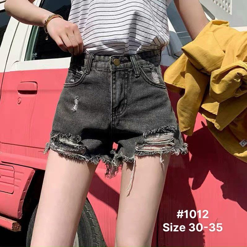 Quần Short Jean Nữ Lưng Cao Rách. Quần Short Nữ Size Đại - MS9141