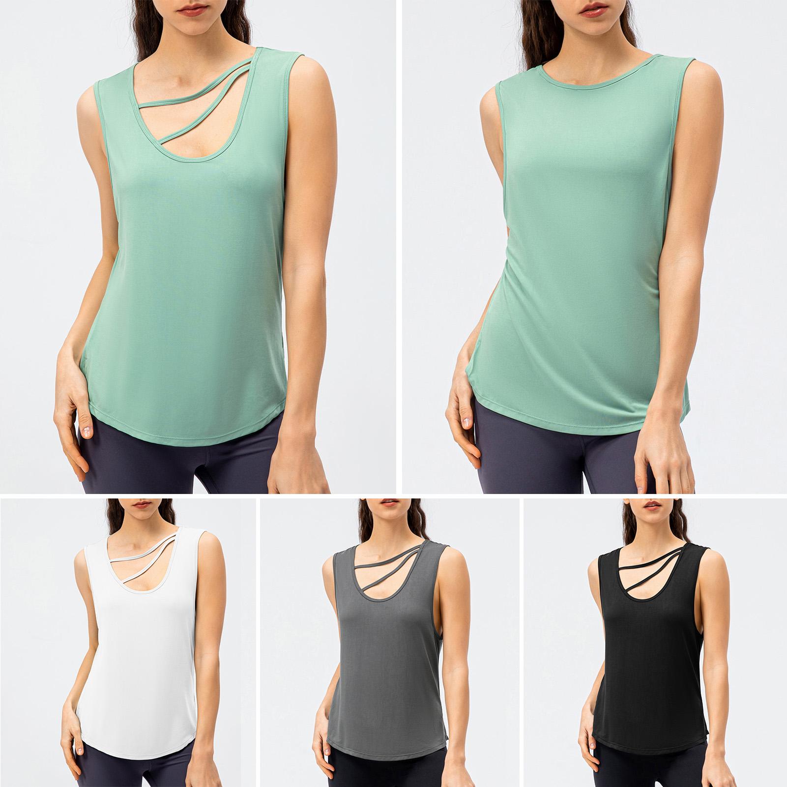 Áo thun nữ không tay thể thao Tank top, khô nhanh có 2 dây ngang để đảm bảo chắc chắn khi chạy
