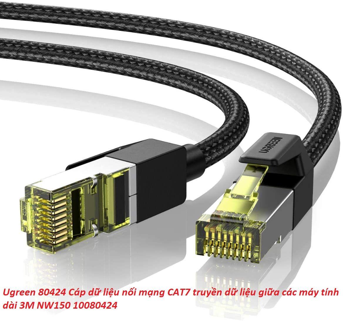 Ugreen UG80424NW150TK 3M CAT7 OD5.5mm cáp mạng truyền dữ liệu giữa các máy tính - HÀNG CHÍNH HÃNG