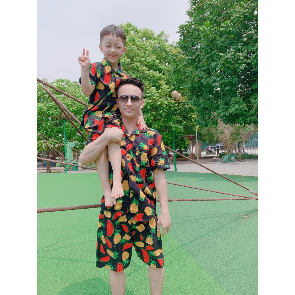 Bộ Pijama Hoa Qủa Nam nữ