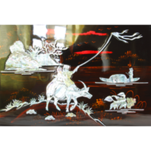 Tranh sơn mài cao cấp khảm cừ 30x40