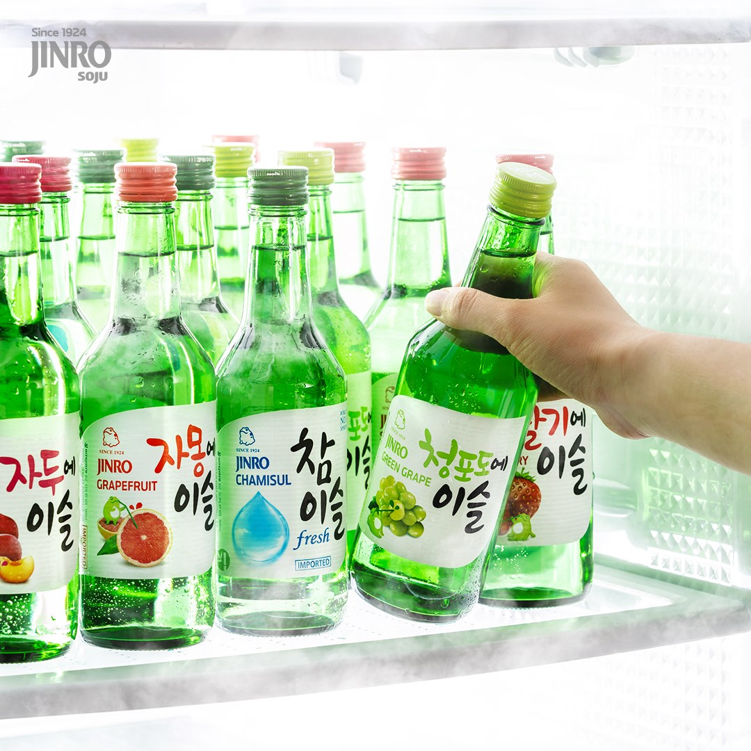 Soju Hàn Quốc JINRO VỊ NHO 360ml - Combo 6 chai