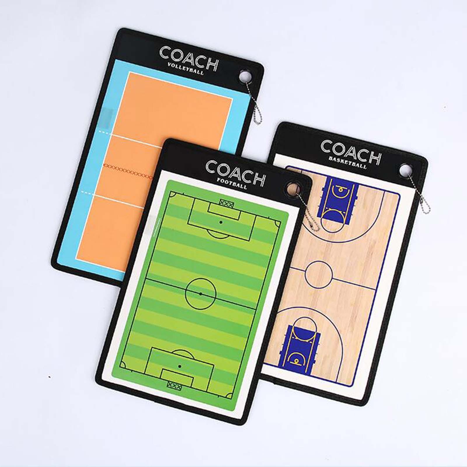 Double Sided Coaches Board Basketball Soccer Strategy Board Training Aid
