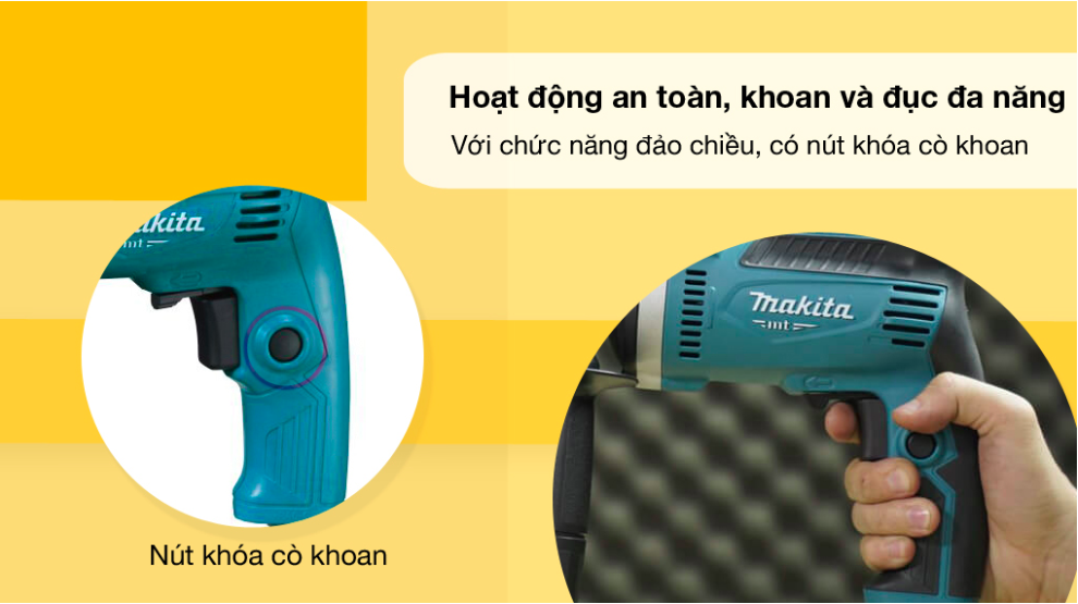 Máy khoan cầm tay mini,Máy khoan Makita chính hãng m0800b 10mm.