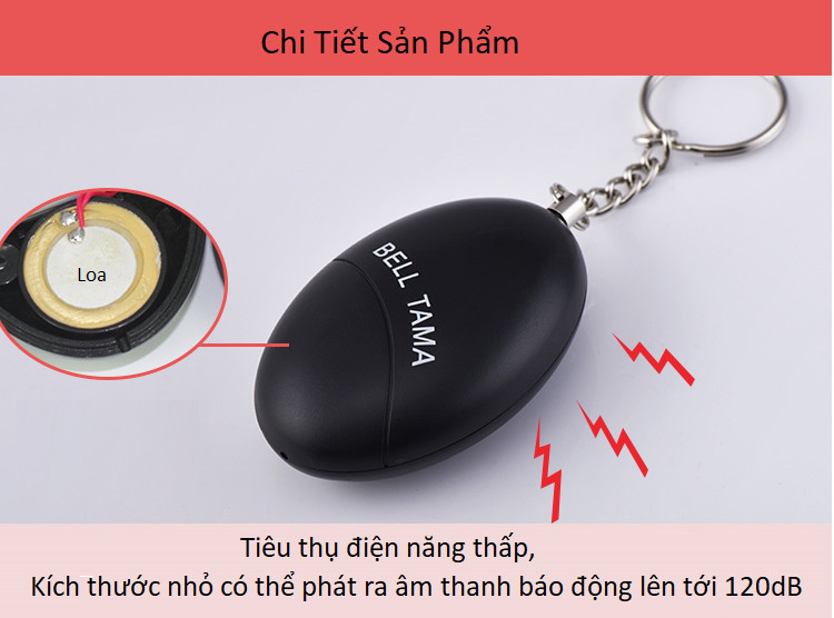 Móc treo chìa khóa thông minh, báo động chống mất đồ âm thanh lớn