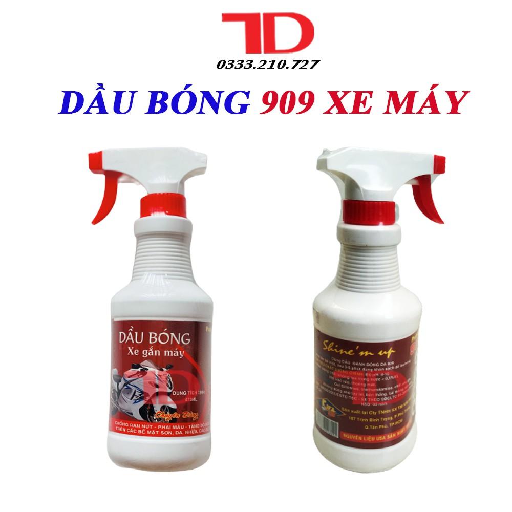 Chai Xịt Bóng Bảo Vệ Xe Máy 909 Kira, dầu bóng chuyên dụng