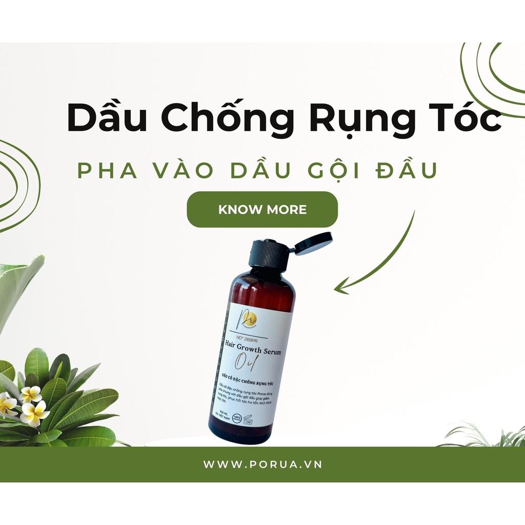 Dầu cô đặc chống rụng tóc PORUA 100ml pha với dầu gội giảm rụng tóc kích thích mọc tóc nuôi dưỡng tóc chắc khoẻ mềm mượt giảm gàu