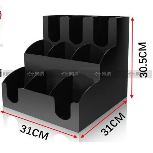 Kệ đựng cốc trà sữa , giấy , ống hút mika 3 tầng cao cấp