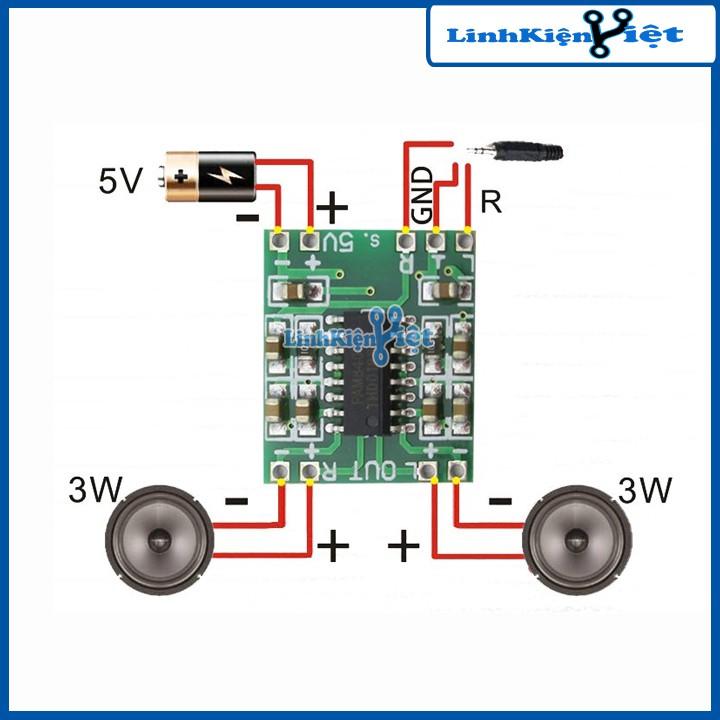 Mạch khuếch đại âm thanh PAM8403 2X3W 5V Có Volume