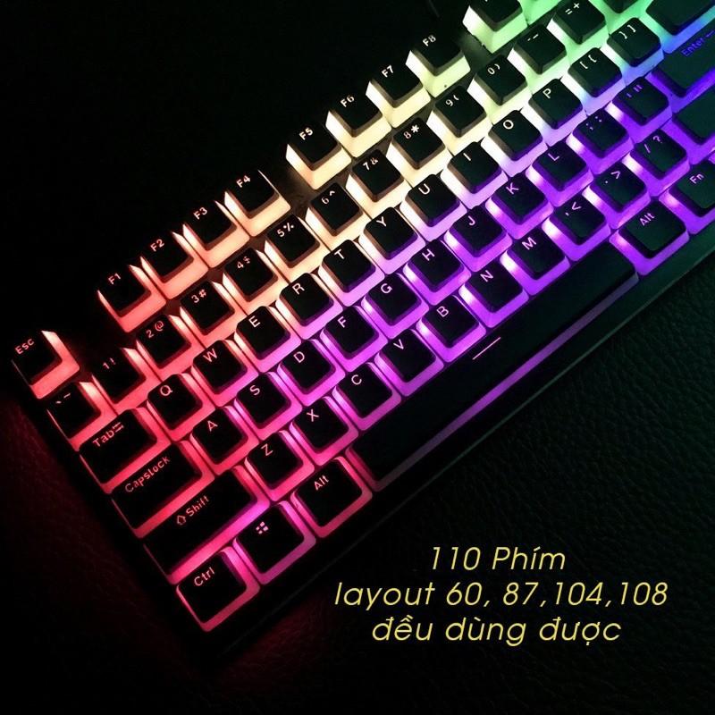 Set Bộ Keycap Pudding PBT 110 Phím Xuyên Led Cực Rẻ