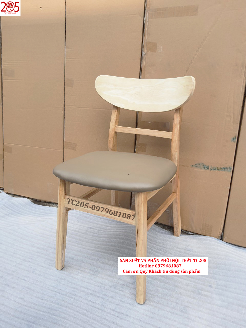 GHẾ GỖ CAO SU MANGO - 205 TC wooden chair