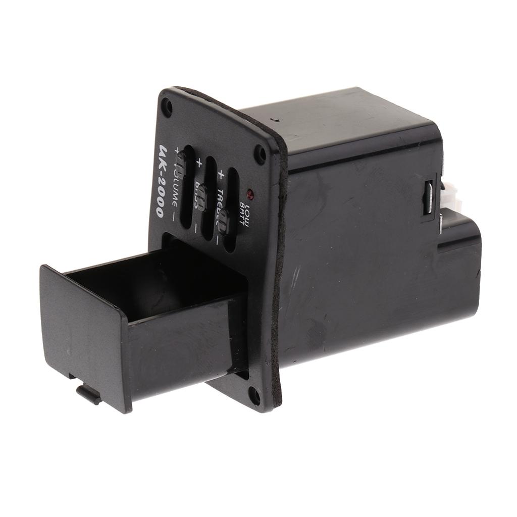 Sunnimix Đàn Ukulele 2 Ban Nhạc EQ Preamp Khuếch Đại Bán Tải