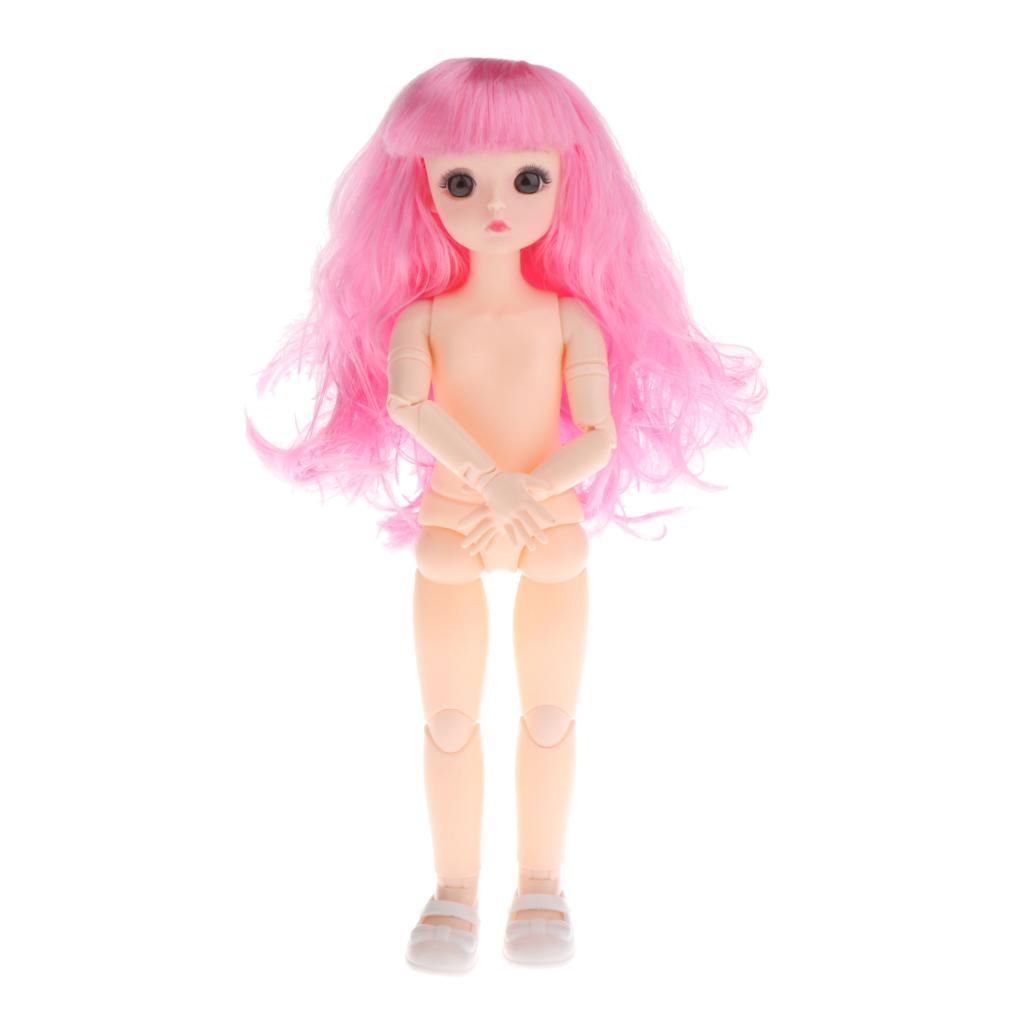 28cm 1/6 BJD Doll Body 3D Big Eyes Realistic Eyelash Girl Dolls With Shoes