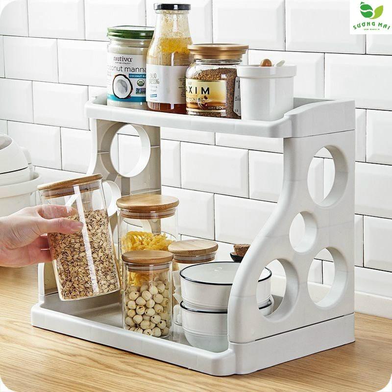 Kệ Gia Vị Bằng Nhựa 2 Tầng