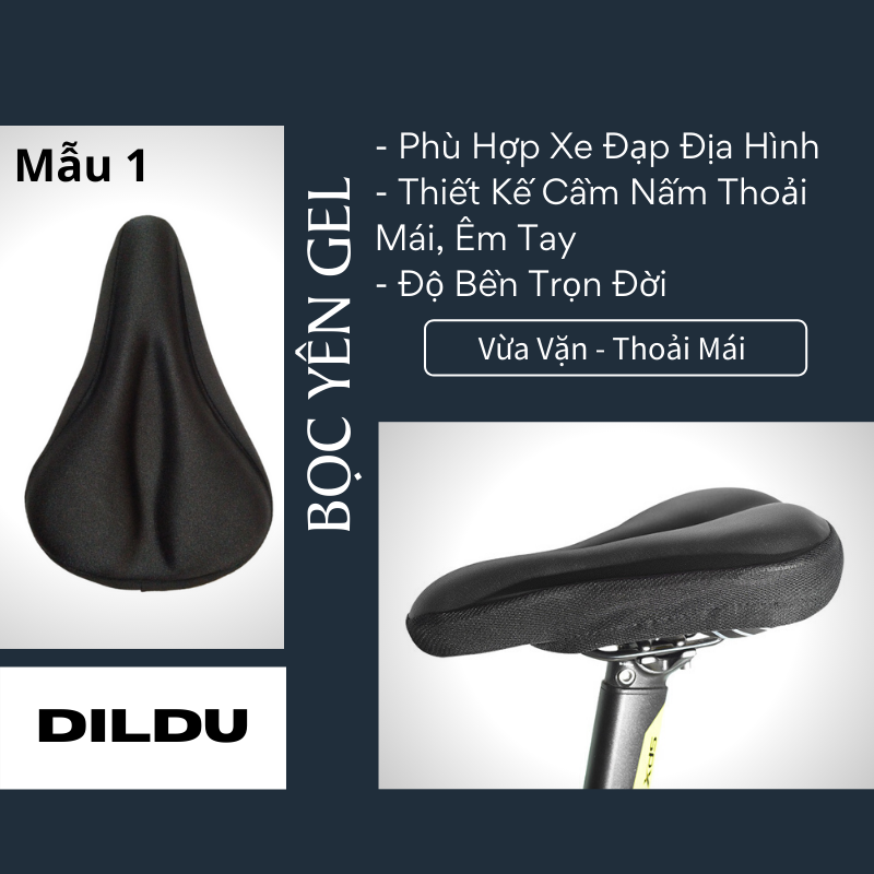 Đệm Yên Xe Đạp Êm - Đệm Bọc Yên Xe Đạp Thể Thao Giant, Trek, Jett - Đệm Gel 3D Không Xẹp Lún -  Phụ Kiện Xe Đạp Hàng Chính Hãng