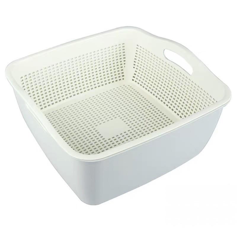 Rổ nhựa 2 lớp hình vuông ,rổ đựng rau củ quả hàng xuất Nhật cao cấp 1320