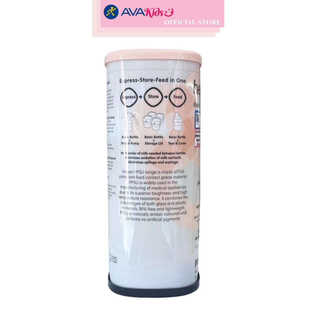 Bình sữa nhựa PPSU Hegen cổ rộng 330 ml (từ 6 tháng)